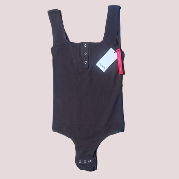NWT Popilush Brown Henley Shapewear Tank Top Bodysuit - XL/XXL - Picture 5 of 6